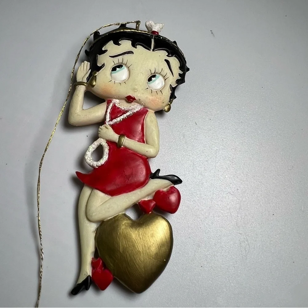 Vintage Betty Boop in Red Mini Dress Christmas Ornament 1999